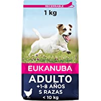 Eukanuba Alimento seco para perros adultos de razas pequeñas con pollo 1 kg